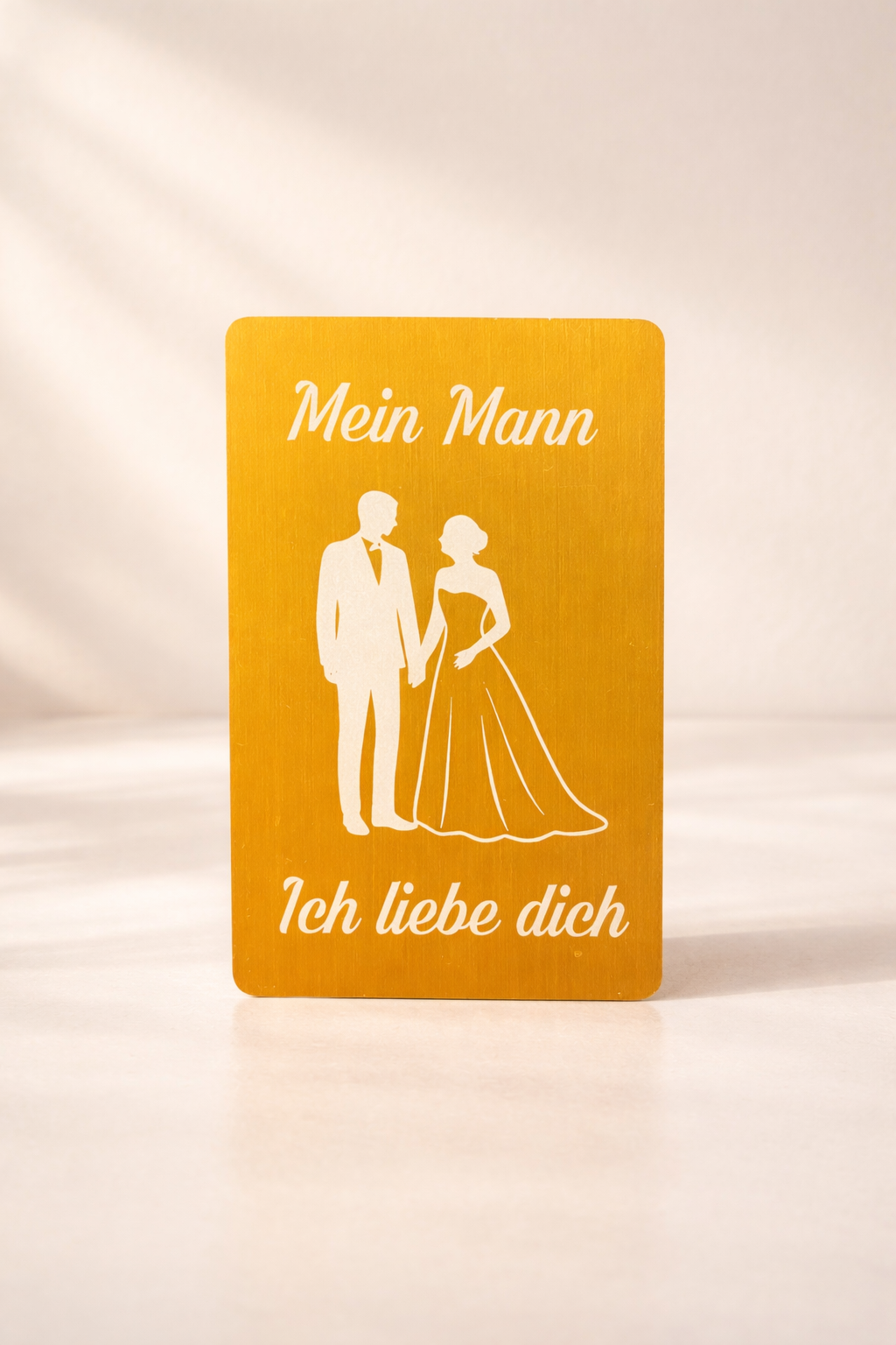Personalisierte Visitenkarte aus Edelstahl – Romantische Liebeskarte „Mein Mann / Meine Frau“ 💍✨ – Bild 9